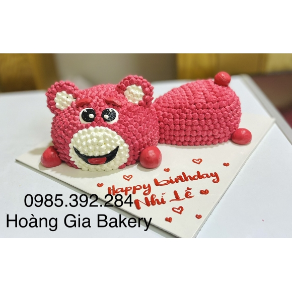 Bánh sinh nhật gấu hồng