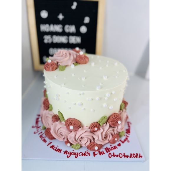 Bánh kem hoa ngày cưới